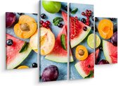 Schilderij - Fruit is gezond, 4 luik, premium print, multikleur