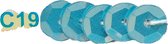 Pailletten flat metallic 6mm 450g licht turkoois