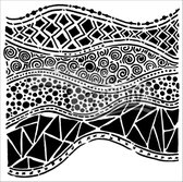 Hobbysjabloon - Template 30,5x30,5cm 30x30cm crazy waves