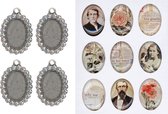 Tim Holtz jeweled charms x4 + epoxy sticker x9