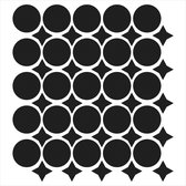 Hobbysjabloon - Template 6x6" 15x15cm wonky circles