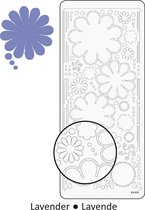 Vaessen Creative Sticker - 10x23cm - 10st - lavendel bloemen