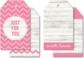 Kaisercraft tag kraft just for you pink