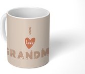 Mok - Koffiemok - Quotes - I love Grandma - Oma - Spreuken - Mokken - 350 ML - Beker - Koffiemokken - Theemok - Mok met tekst