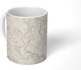 Mok - Kaart - Potlood - Vintage - 350 ML - Beker