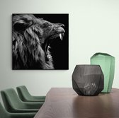 Poster Lion Roar - Plexiglas - 100x100 cm - Meerdere Afmetingen & Prijzen | Wanddecoratie - Interieur - Art - Wonen - Schilderij - Kunst