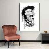 Poster Roman Warrior - Dibond - 50x70 cm - Meerdere Afmetingen & Prijzen | Wanddecoratie - Interieur - Art - Wonen - Schilderij - Kunst