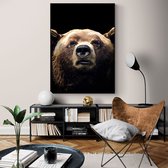Poster Dark Bear - Plexiglas - Meerdere Afmetingen & Prijzen | Wanddecoratie - Interieur - Art - Wonen - Schilderij - Kunst