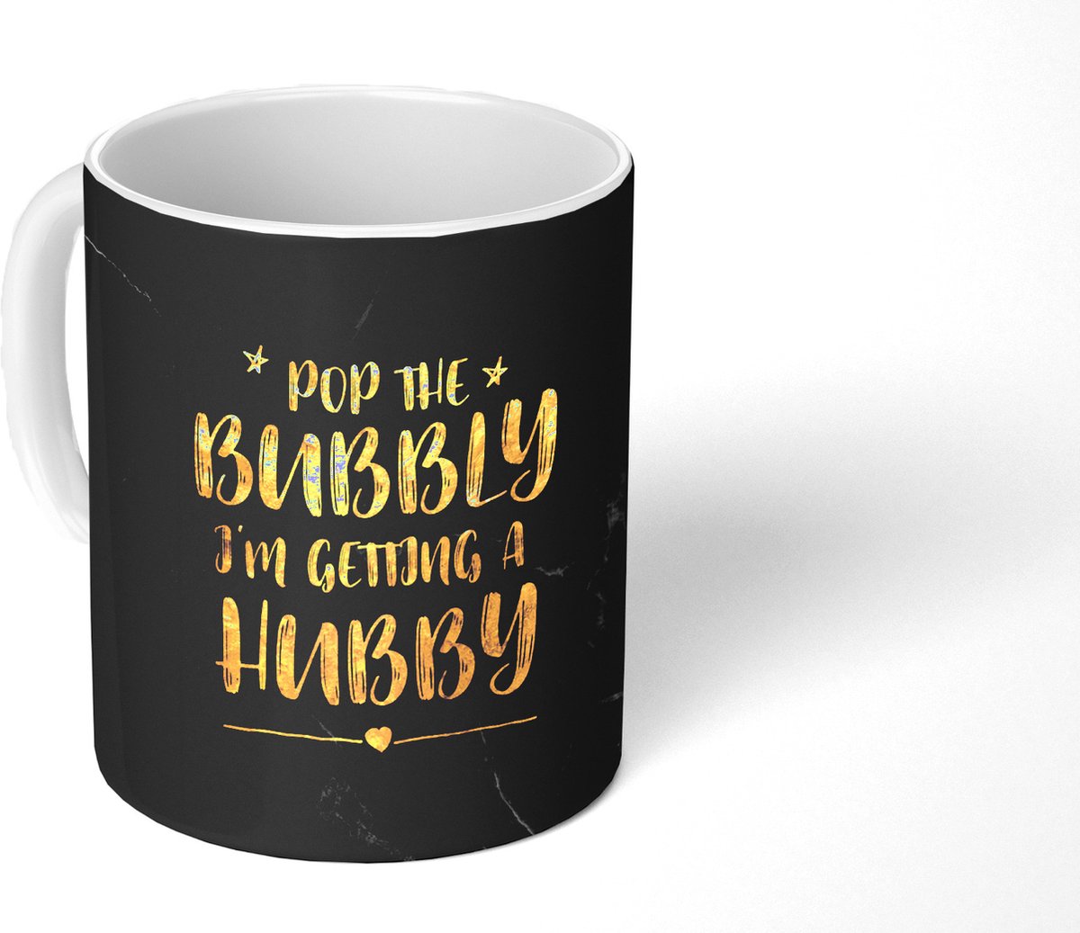 Mok - Koffiemok - Quote - Bride to be - Goud - Marmer - Mokken - 350 ML - Beker - Koffiemokken - Theemok