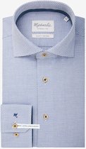 Blauw dobby Michaelis overhemd (Extra lange mouwen)-boordmaat: 45 / lightblue