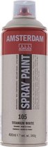 Spraypaint - Sprayverf - #105 - Titaanwit - 400ml - Amsterdam - 1 stuk