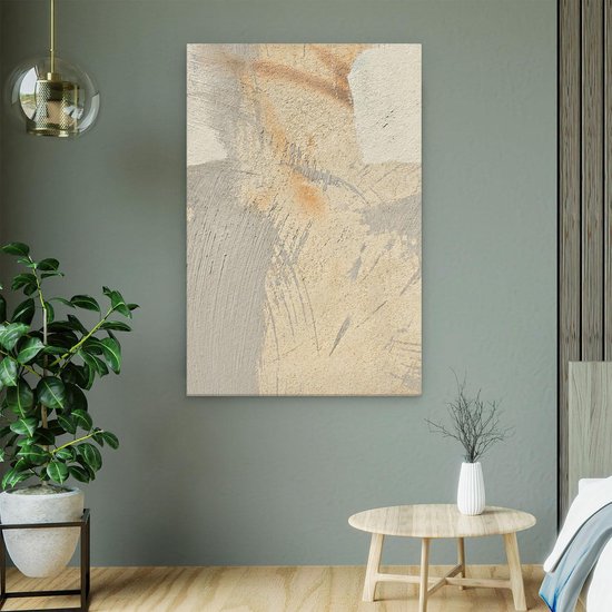 Artaza - Peinture sur Toile - Art Abstrait d'un Mur de Ciment - 60x90 - Photo sur Toile - Impression sur Toile