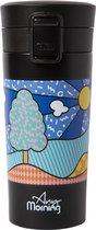 Mug de voyage Any Morning - Thermos - Bouteille thermos - Acier inoxydable - Étanche - Résistant aux éclaboussures - Antidérapant - 380 ml