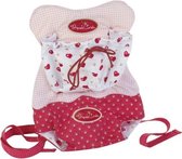 buikdraagzak Princess Coralie rood/wit 45,9 x 28 cm