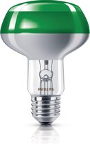 Philips Green Spot R80 Gloeilamp E27 - 60W - Groen Licht - Dimbaar