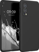 kwmobile telefoonhoesje geschikt voor OnePlus Nord 2 5G - Hoesje met siliconen coating - Smartphone case in zwart
