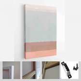 Set van abstracte handgeschilderde illustraties voor wanddecoratie, briefkaart, Social Media Banner, Brochure Cover Design achtergrond - moderne kunst Canvas - verticaal - 19069264