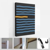 Set minimalistische geometrische posters met dynamische lijnelementen. Moderne eigentijdse trendy abstracte creatieve sjablonen vectorillustratie - moderne kunst canvas - verticaal