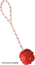 Trixie bal aan touw natuurrubber drijvend assorti - 7 cm / 35 cm - 1 stuks