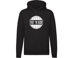 Vat 'n Bier | Unisex | Trui | Sweater | Hoodie | Capuchon | Zwart | Barrel Beer | Drank | Kroeg | Feest | Festival | Brouwen | Ketel
