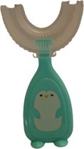 Kindertandenborstel - Tandenborstel - Voor Babys - Voor Peuters - U-Vormig - 360 graden- Siliconen - Kleur Blauw - 0-6 Jaar