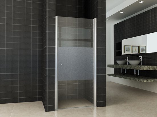 Foto: Vidaxl douchewand inklapbaar 80x140 cm zwart