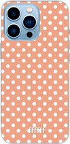 6F hoesje - geschikt voor iPhone 13 Pro Max - Transparant TPU Case - Peachy Dots #ffffff