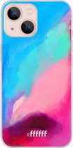 6F hoesje - geschikt voor iPhone 13 Mini -  Transparant TPU Case - Abstract Hues #ffffff