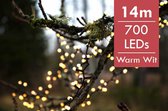 Éclairage de sapin de Noël LED Berry mini 14 mètres - différents modes d'éclairage - 700 lumières - Convient également pour l'extérieur - couleur de la lumière : Wit chaud - avec prise - Décoration de Noël