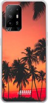 6F hoesje - geschikt voor OPPO A94 5G -  Transparant TPU Case - Coconut Nightfall #ffffff