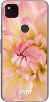 6F hoesje - geschikt voor Google Pixel 4a 5G -  Transparant TPU Case - Pink Petals #ffffff