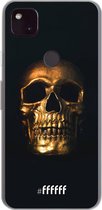 6F hoesje - geschikt voor Google Pixel 4a 5G -  Transparant TPU Case - Gold Skull #ffffff