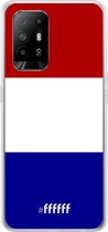 6F hoesje - geschikt voor OPPO A94 5G -  Transparant TPU Case - Nederlandse vlag #ffffff