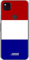 6F hoesje - geschikt voor Google Pixel 4a 5G -  Transparant TPU Case - Nederlandse vlag #ffffff