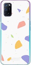 6F hoesje - geschikt voor OPPO A92 -  Transparant TPU Case - Terrazzo N°6 #ffffff