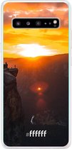 6F hoesje - geschikt voor Samsung Galaxy S10 5G -  Transparant TPU Case - Rock Formation Sunset #ffffff