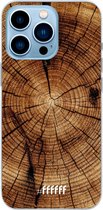 6F hoesje - geschikt voor iPhone 13 Pro - Transparant TPU Case - Tree Rings #ffffff