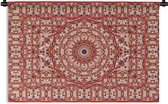 Tapisserie - Nappe Murale - Tapis - Mandala - Motifs - Rouge - 180x120 cm - Tapisserie