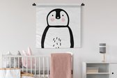 Wandkleed - Wanddoek - Pinguïn - Kinderen - Dieren - 90x90 cm - Wandtapijt