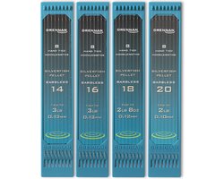 Drennan Onderlijnen Silverfish Pellet Barbless (15cm) - Maat : haak 16 - 0.13mm