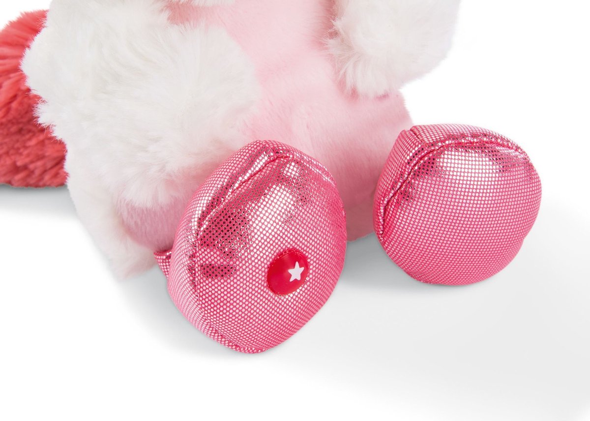 Nici Knuffeleenhoorn Glubschis Milky-fee Junior 25 Cm Wit/roze