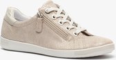 Hush Puppies leren dames sneakers met croco print - Beige - Maat 37 - Echt leer - Uitneembare zool