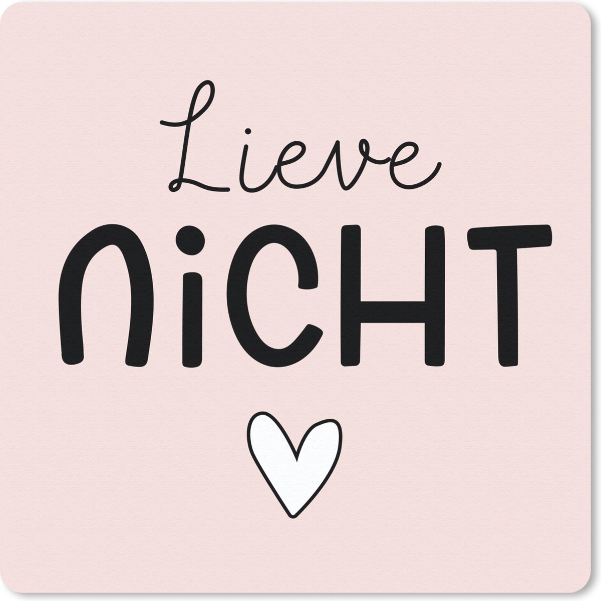 Muismat 30x30 cm - Mousepad Familie - Tekst - Roze - Muismatten