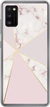 Coque Samsung Galaxy A41 - Marbre - Or - Rosé - Coque de téléphone en Siliconen