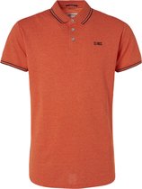 No Excess - Polo Garment Dye Oranje - Modern-fit - Heren Poloshirt Maat XXL