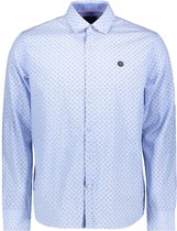 Twinlife Heren A Fil Allover Print - Overhemden - Wasbaar - Ademend - Blauw - L