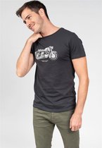 DEELUXE T-shirt met motorprint FREEMIND Charcoal