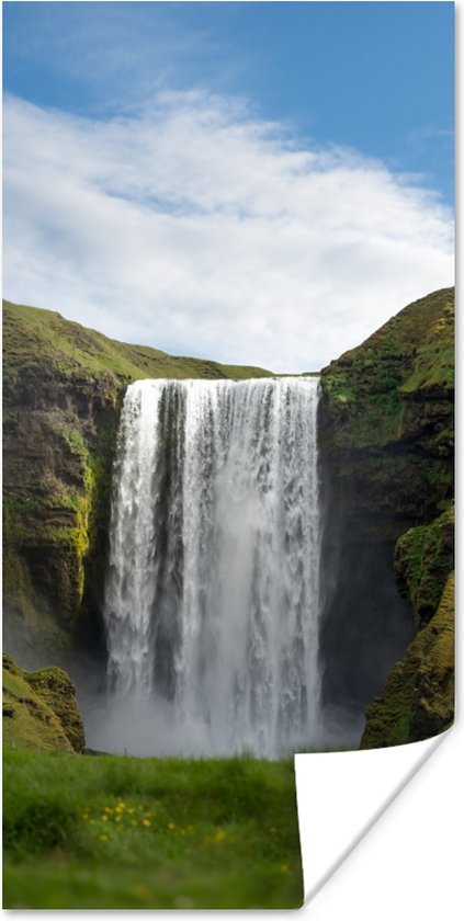 Poster Waterval - IJsland - Natuur - 20x40 cm
