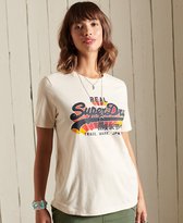 Superdry Dames tshirt Vintage Logo T-shirt met regenboogkleuren