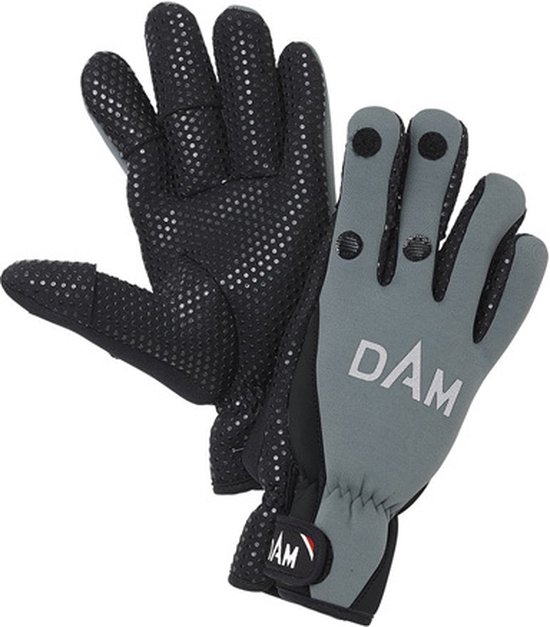 Dam Neoprene Fighter Glove - Black/Grey - Maat L - Handschoenen - Zwart